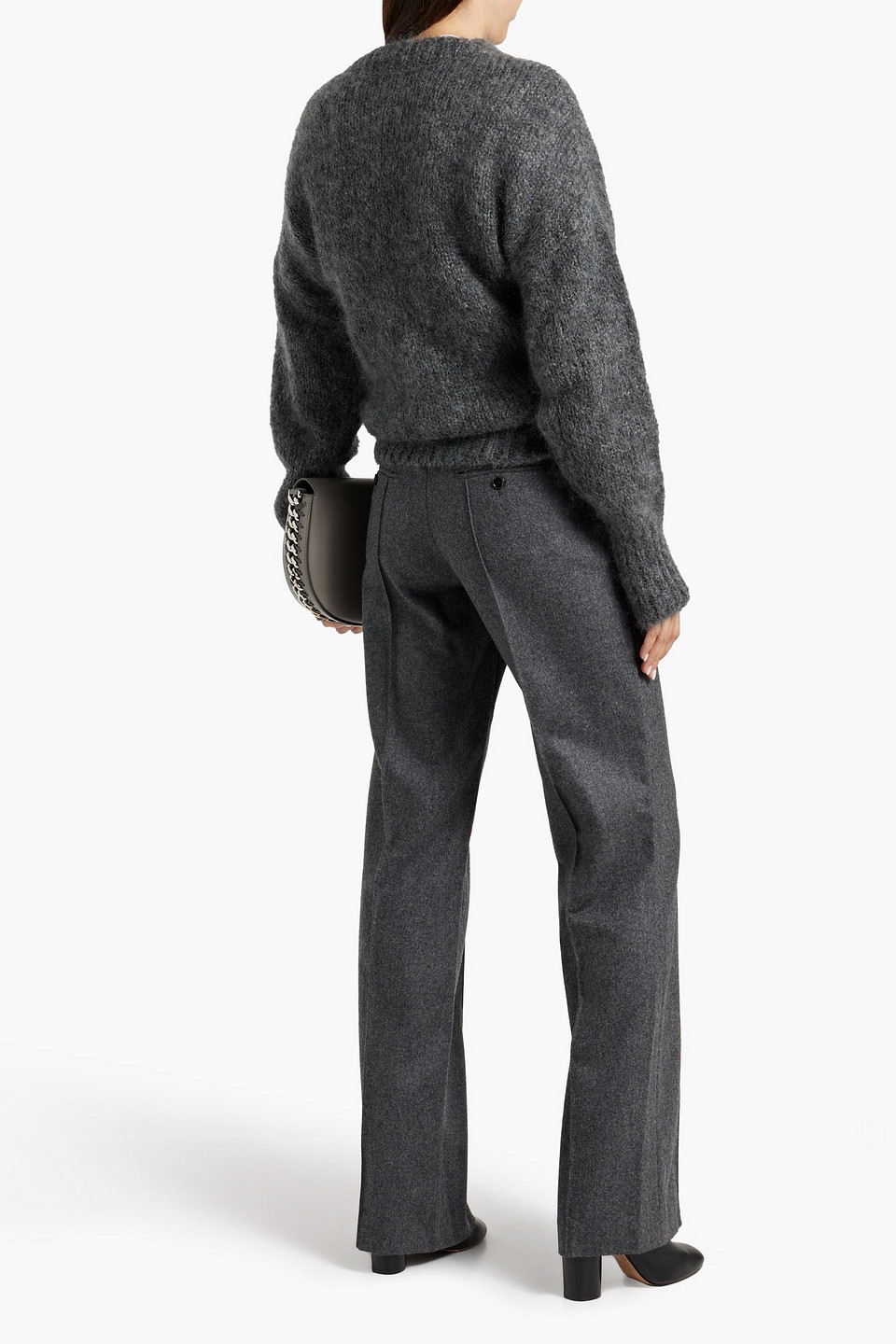 ISABEL MARANT ROKIA MÉLANGE WOOL STRAIGHT-LEG PANTS