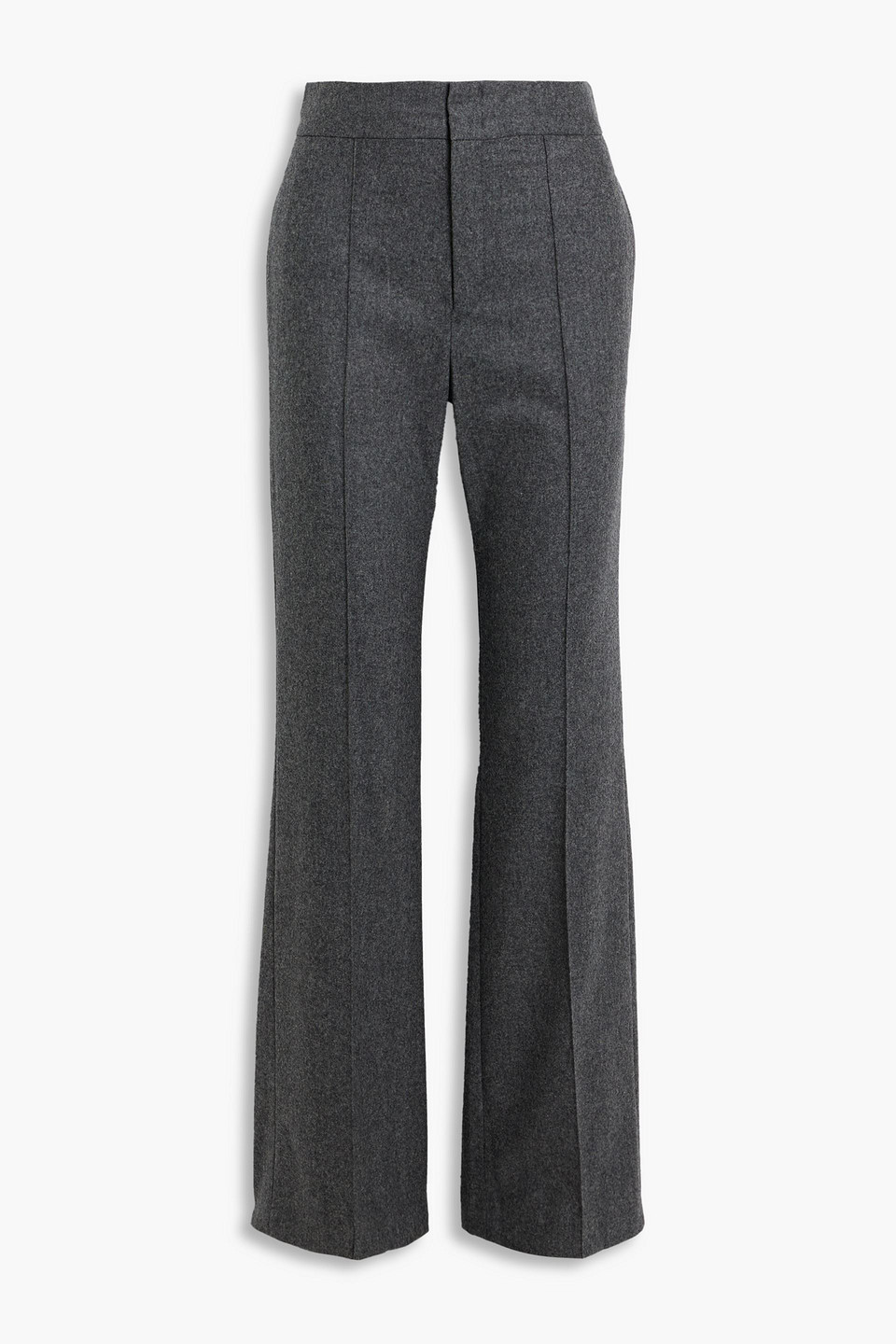 Isabel Marant Rokia Mélange Wool Straight-leg Pants In Anthracite