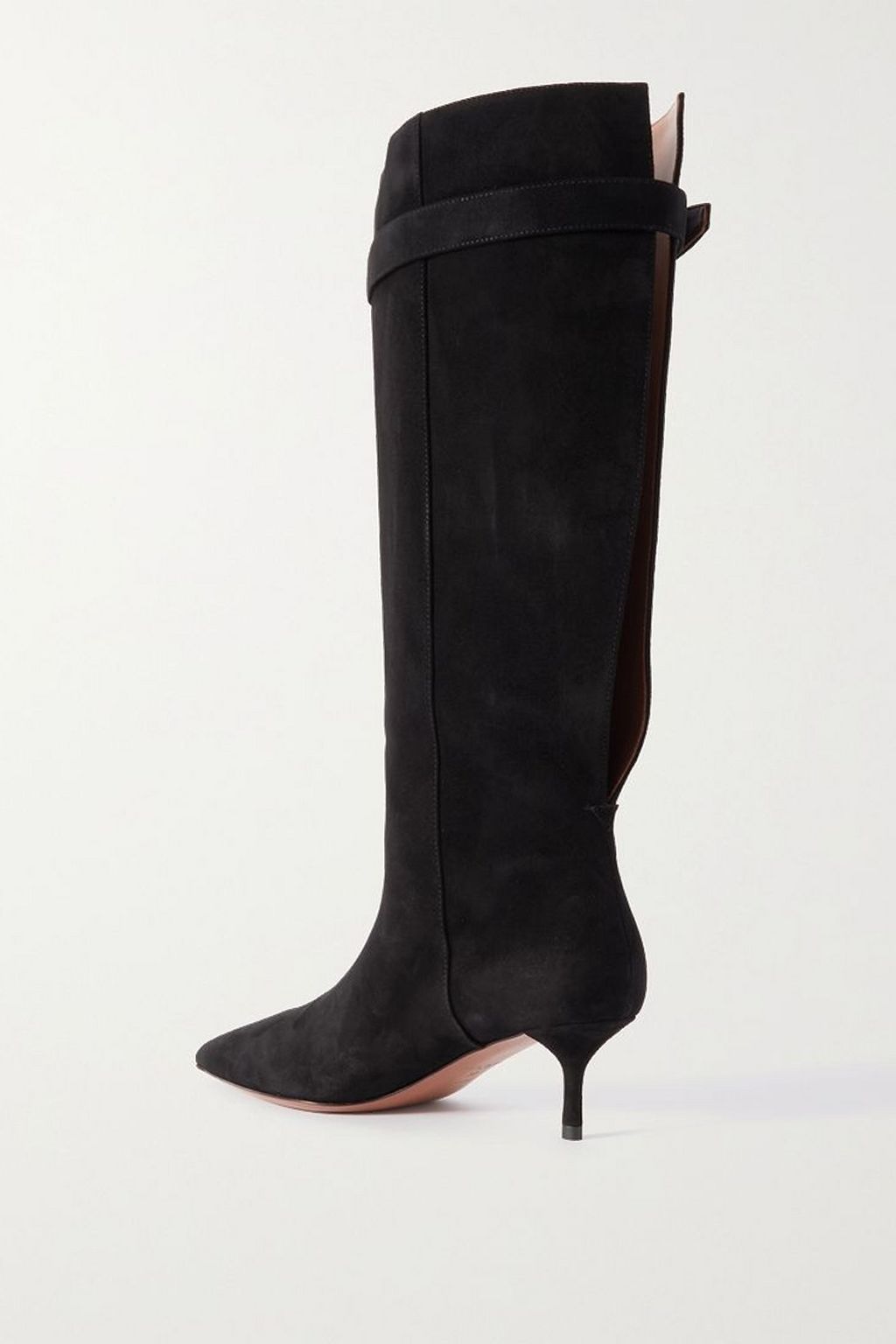 ALAÏA 55 cutout suede knee boots