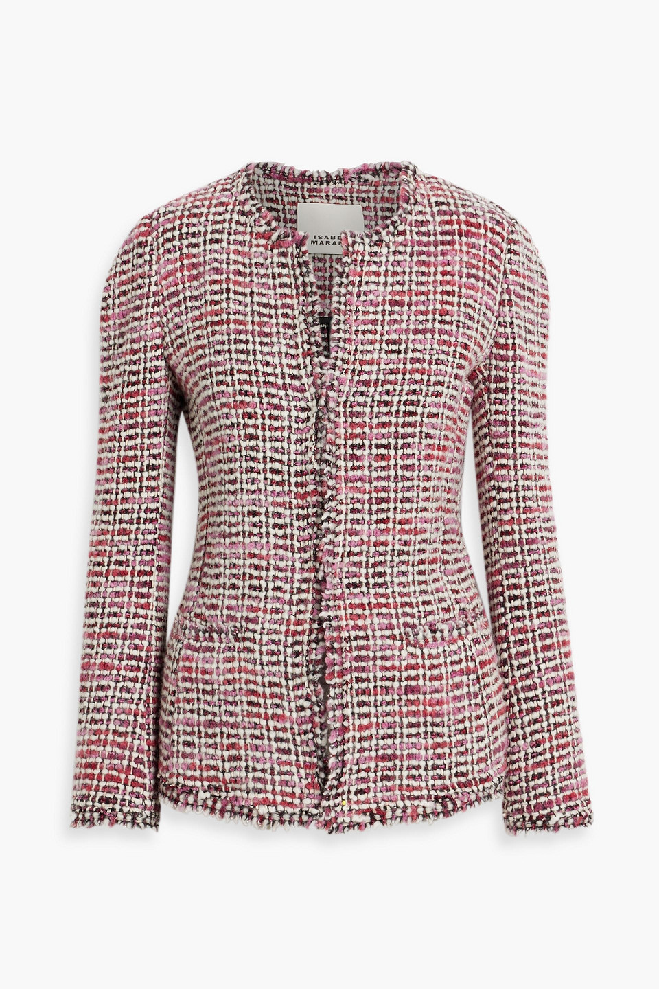 Isabel Marant Penia Wool-blend Tweed Jacket In Pink