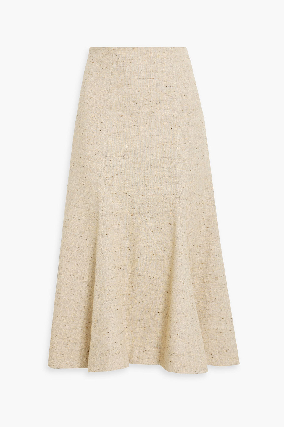 Co Hemp And Silk-blend Midi Skirt In Beige