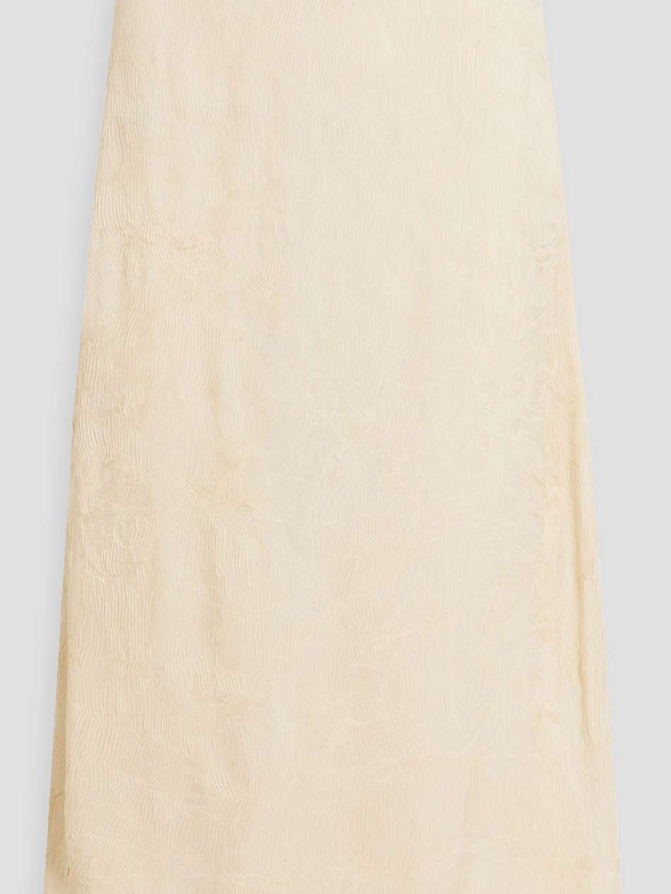 plissé-chiffon midi skirt
