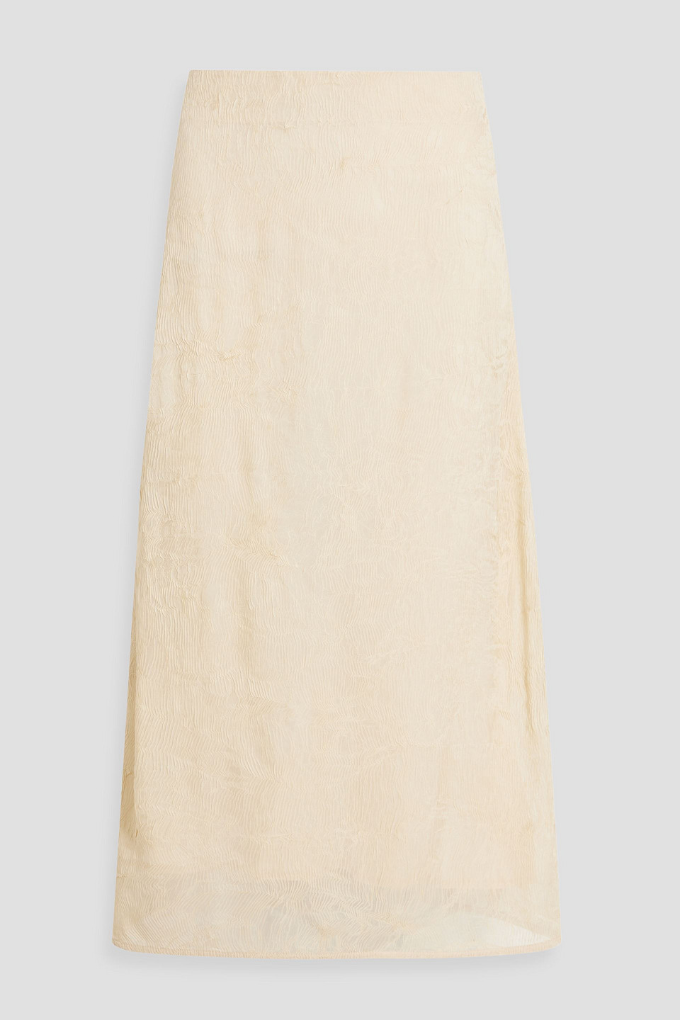 Co Plissé-chiffon Midi Skirt In Cream