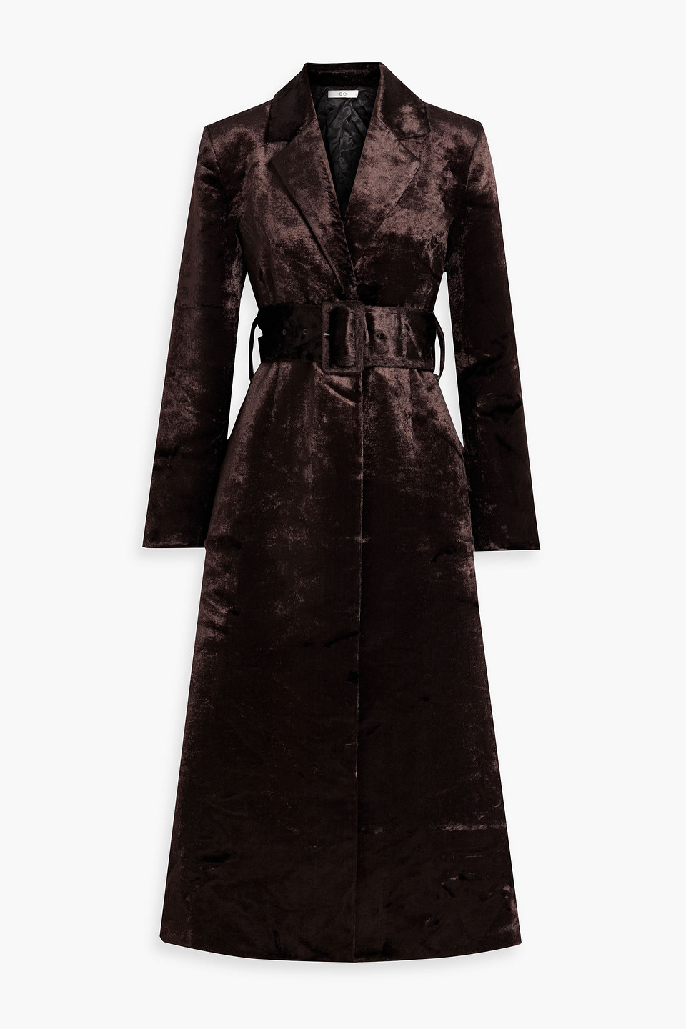 Crushed-velvet coat