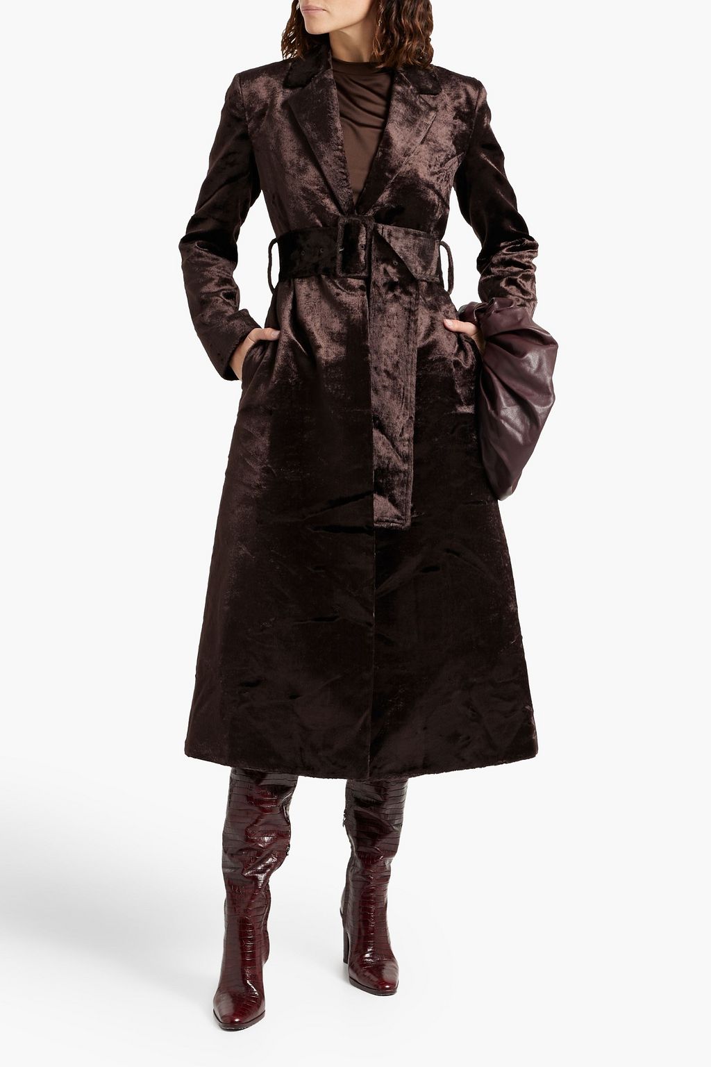 CO Crushed-velvet coat