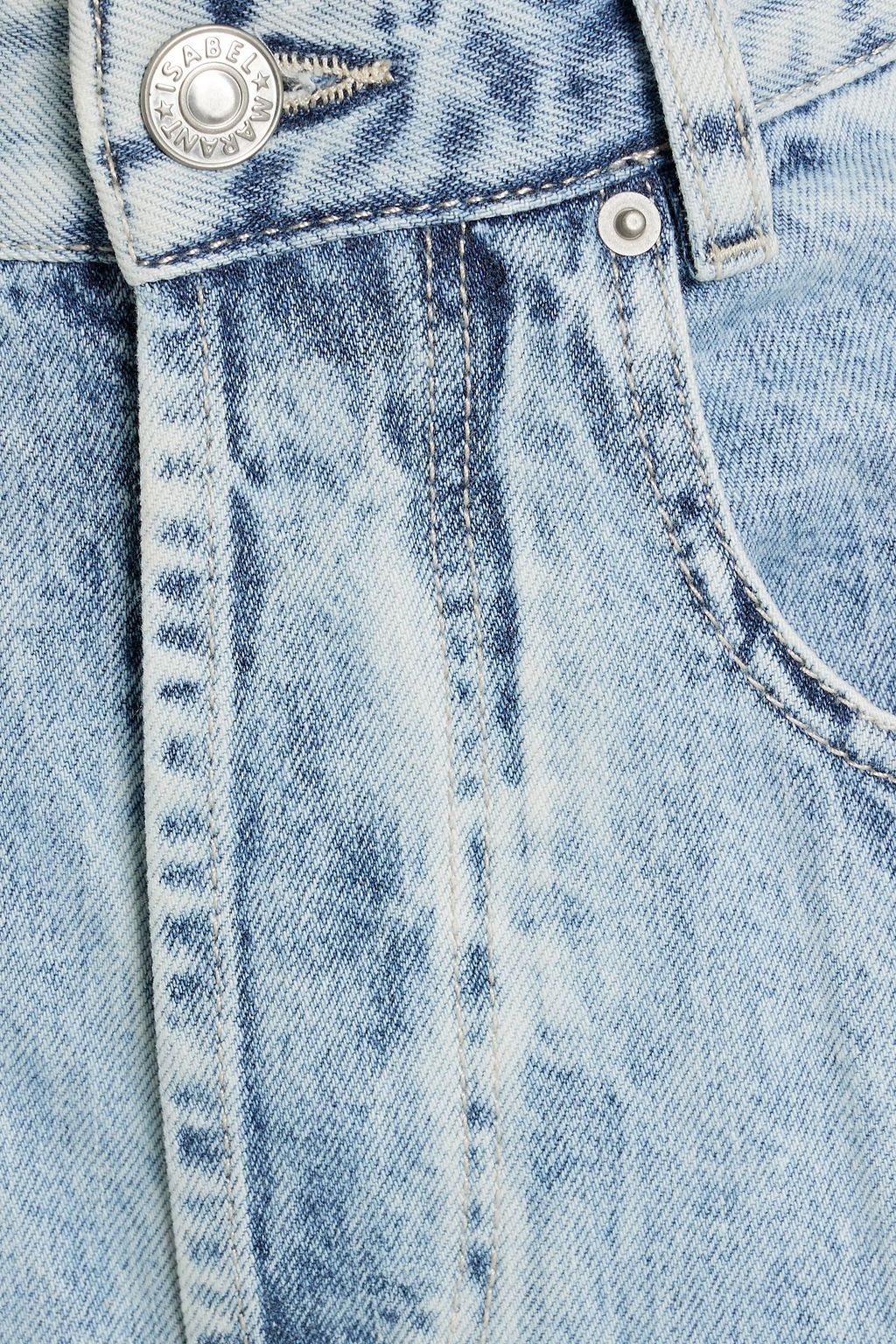 ISABEL MARANT Laliskasr frayed high-rise straight-leg jeans