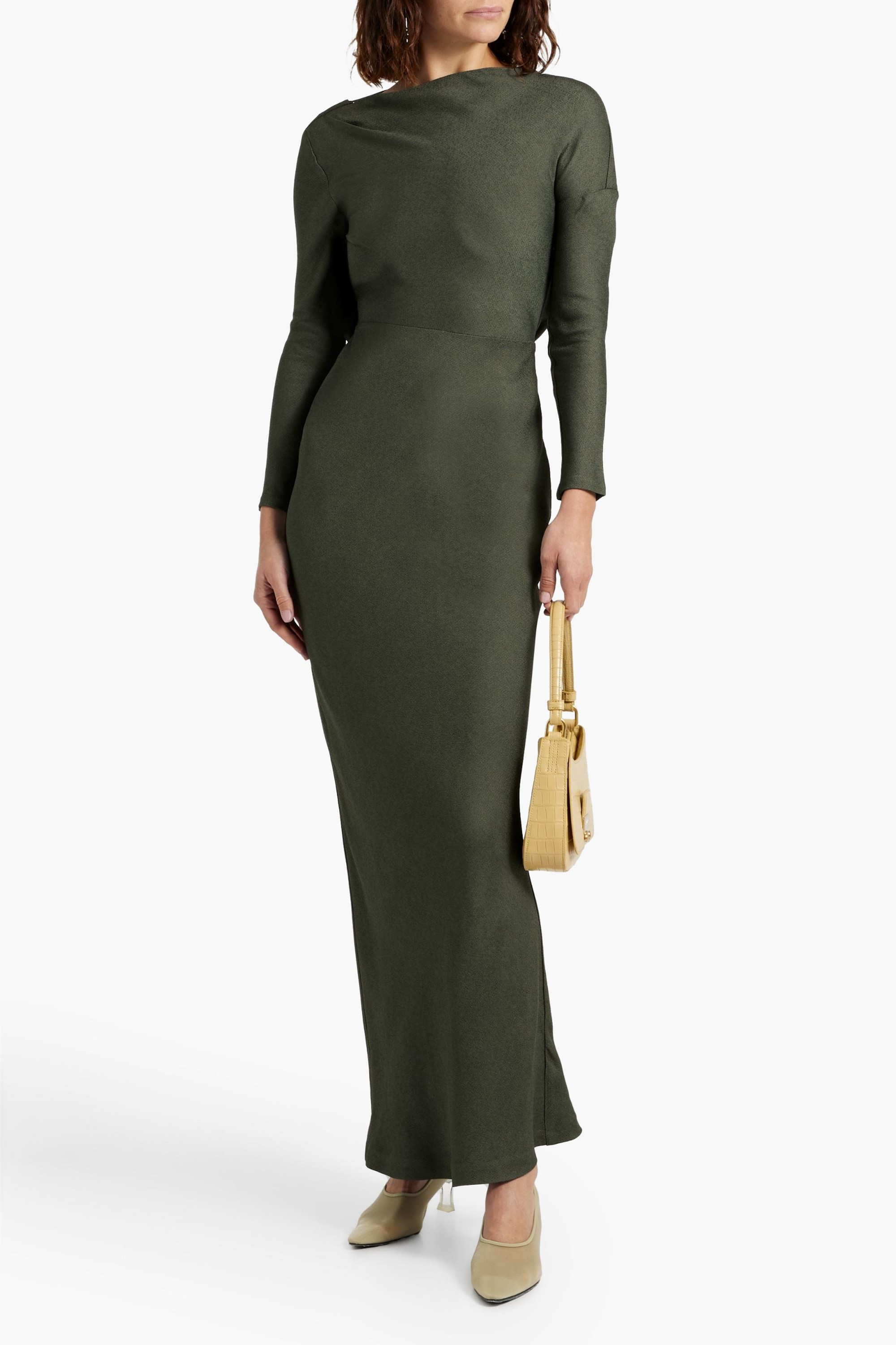 CO Draped crepe maxi dress