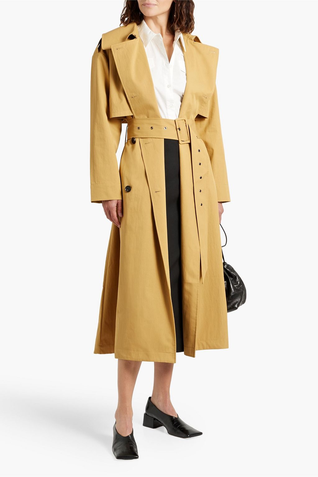 CO Double-breasted cotton-blend trench coat