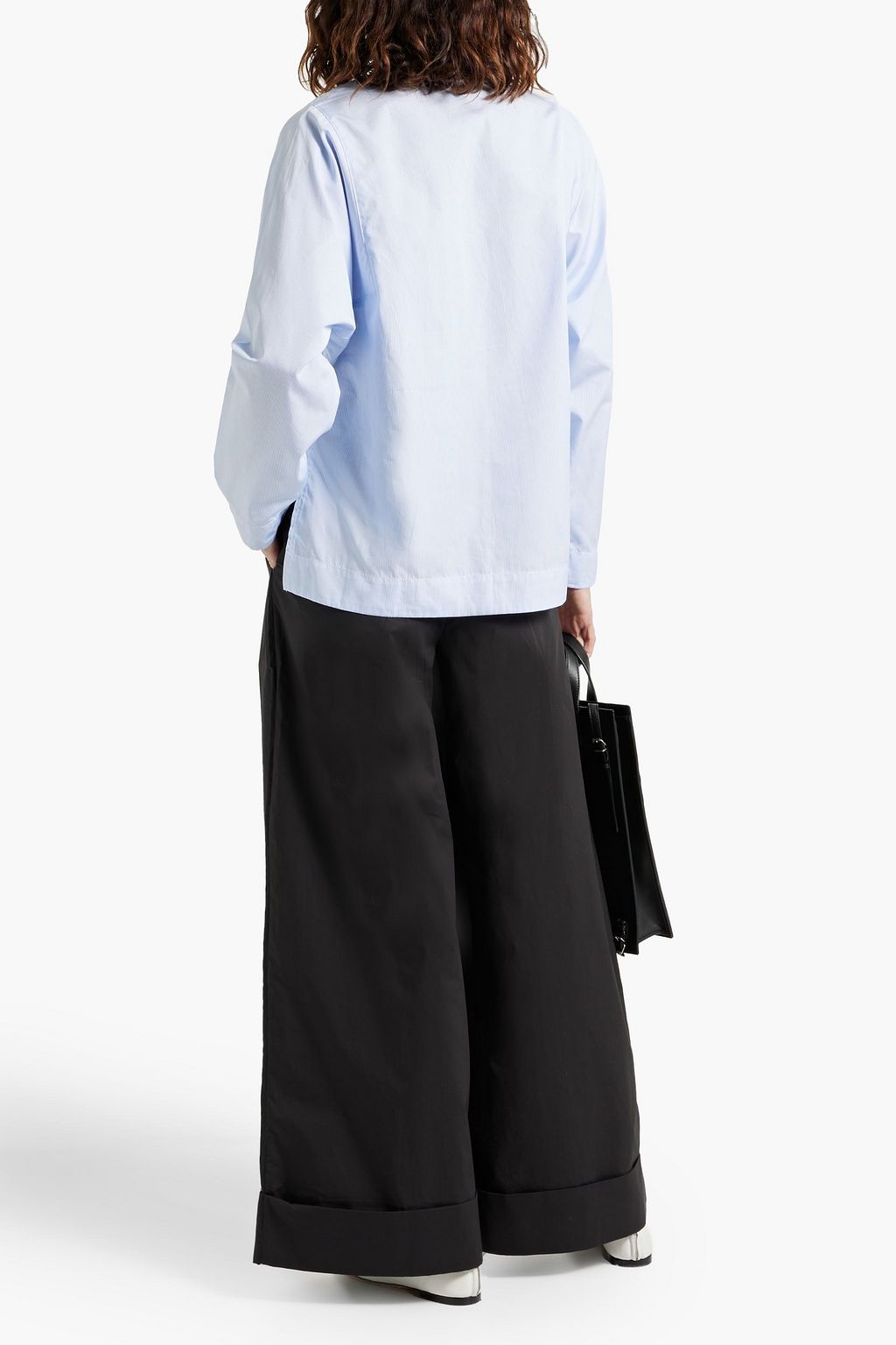 CO Striped cotton-poplin top