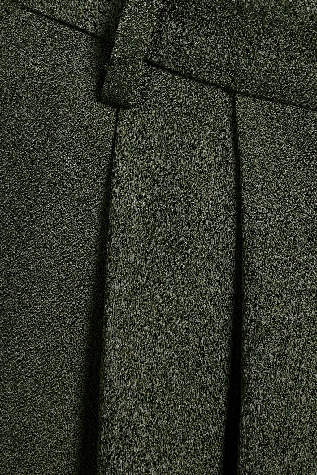 CO Pleated textured-crepe wide-leg pants