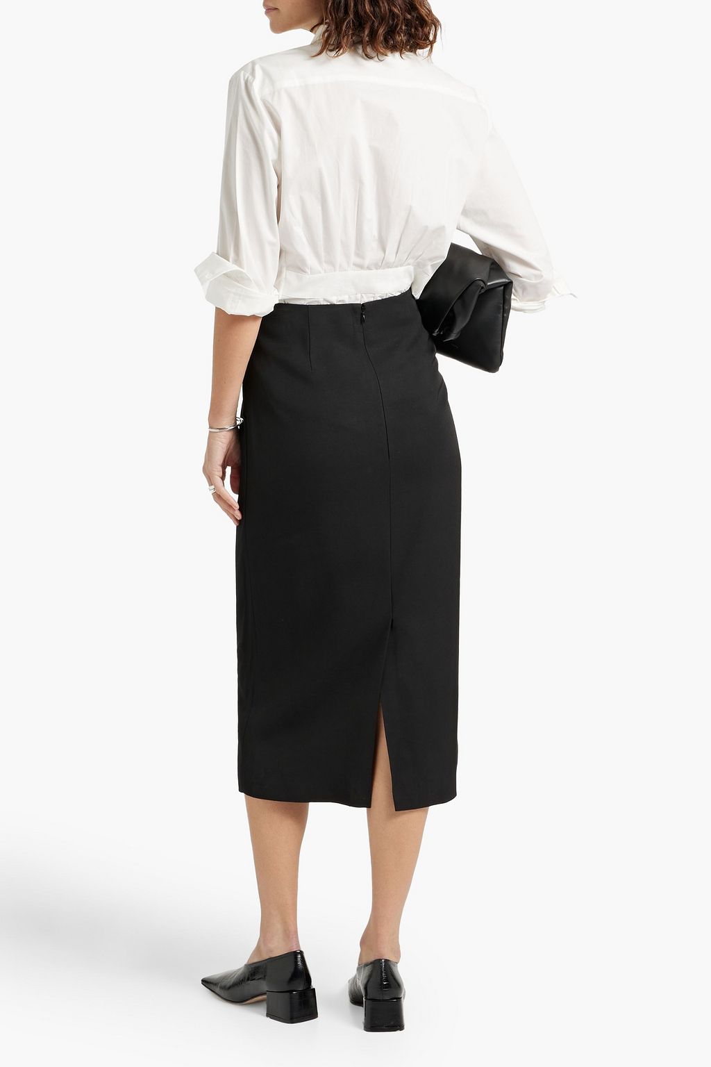 CO Twill midi skirt