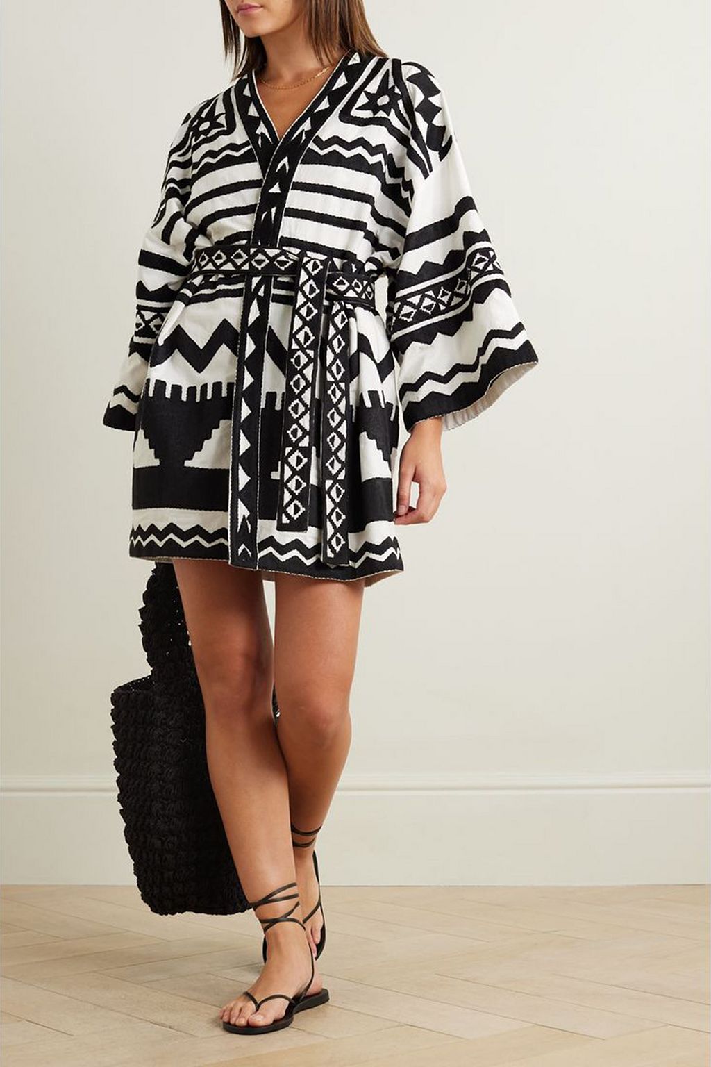ERES Silence embroidered cotton coverup
