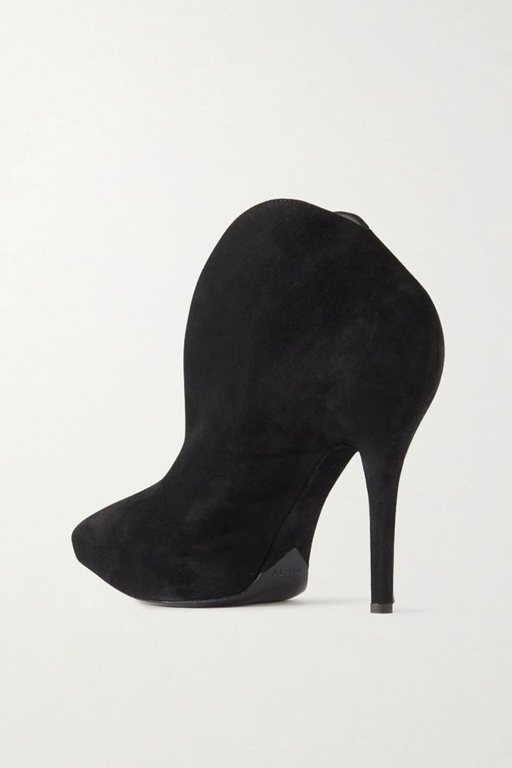 ALAÏA 115 suede platform ankle boots