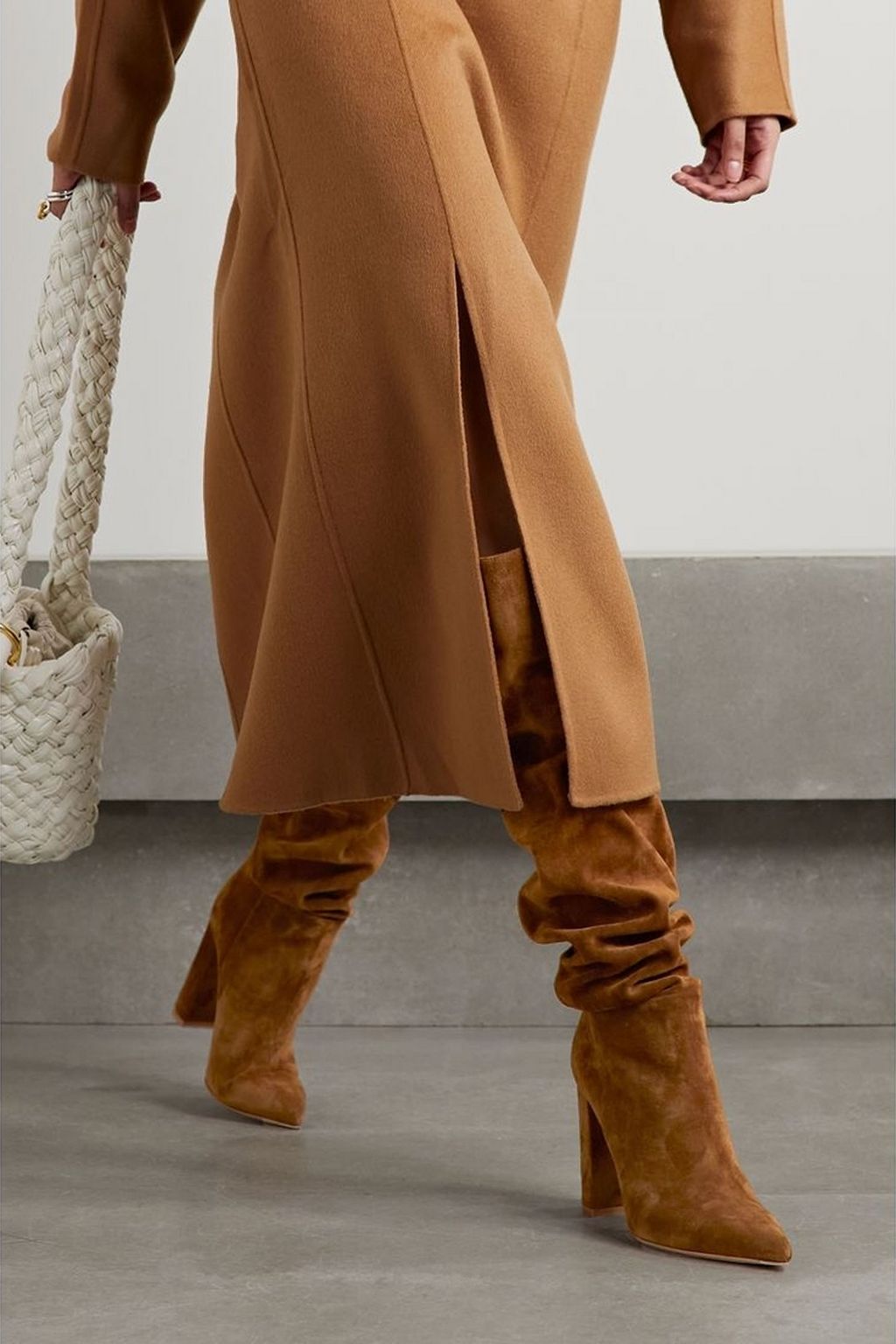 GIANVITO ROSSI 100 suede over the knee boots THE OUTNET