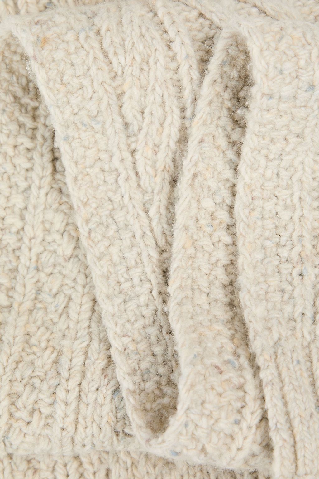 ALEX MILL Donegal cable-knit merino wool-blend scarf