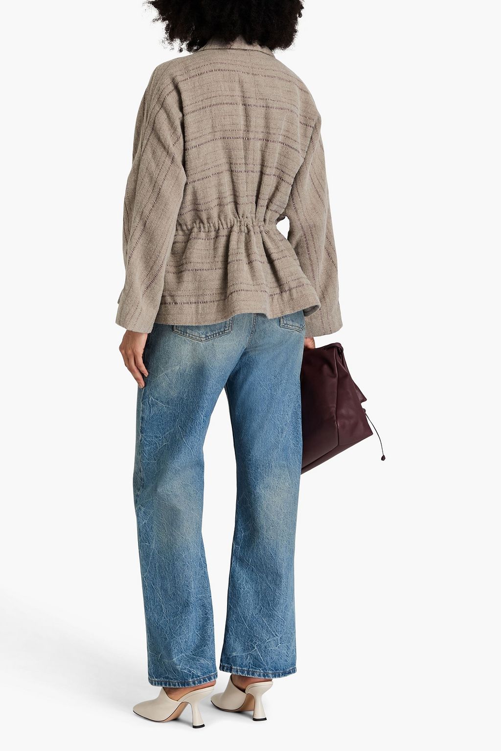 TOVE Gene striped wool-blend jacket
