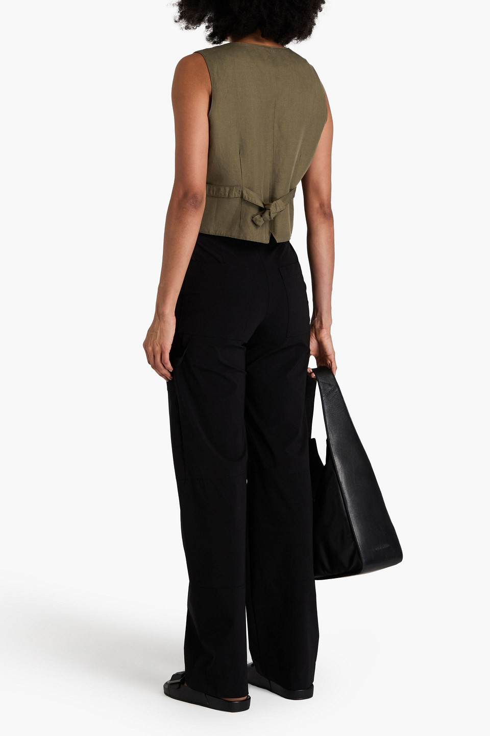 ALEX MILL KAM LINEN, LYOCELL AND COTTON-BLEND TWILL VEST