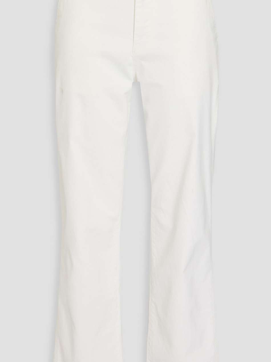 nellie cotton-blend twill straight-leg pants