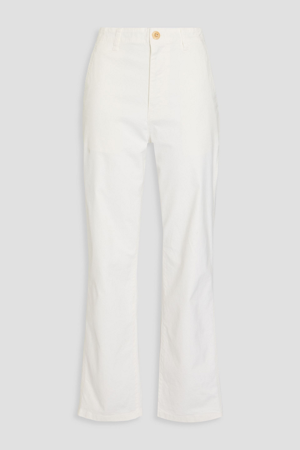 Alex Mill Nellie Cotton-blend Twill Straight-leg Pants In White