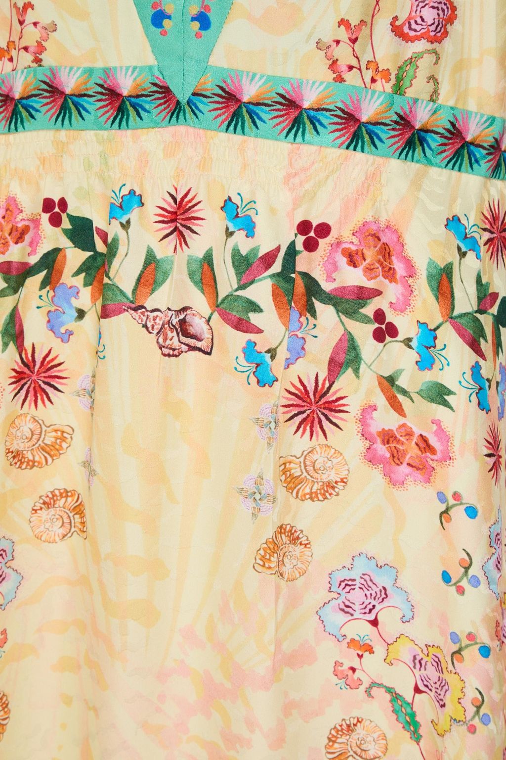 SALONI Floral-print silk-satin midi dress