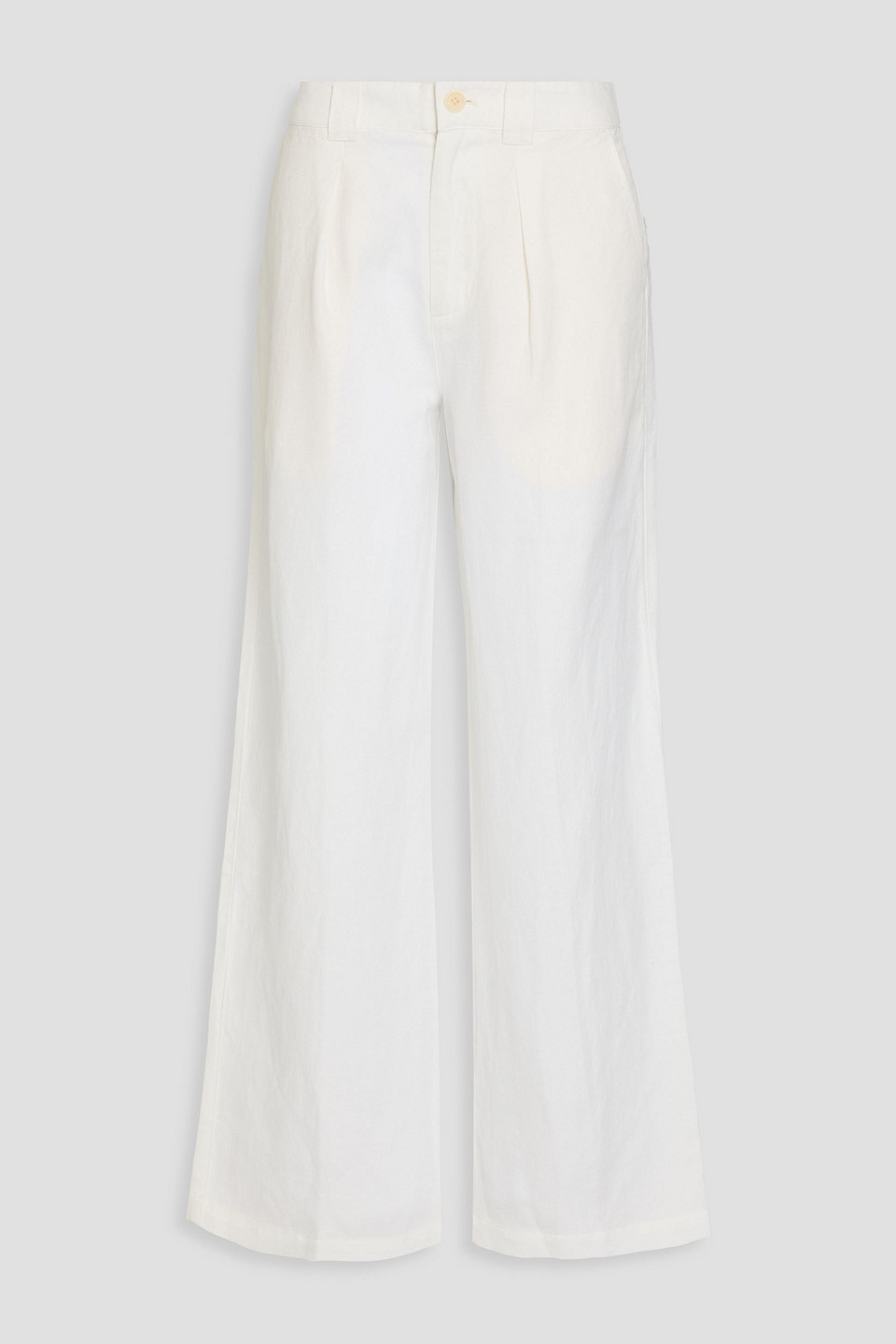 Alex Mill Madeline Pleated Twill Wide-leg Pants In White
