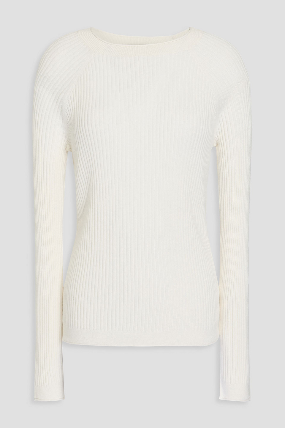 Alex Mill Ribbed Cotton And Cashmere-blend Sweater In Ivory