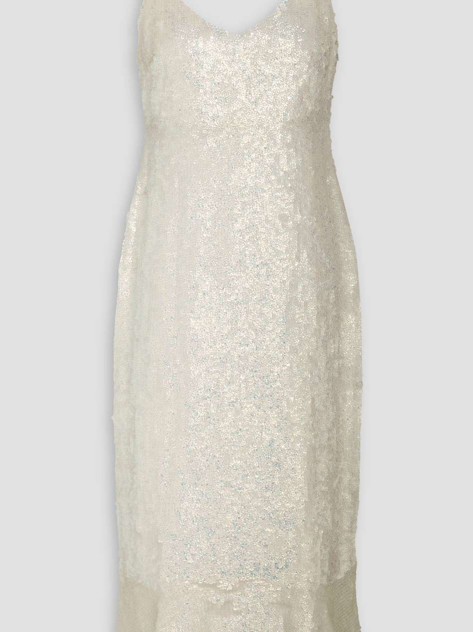 sequined georgette midi dress