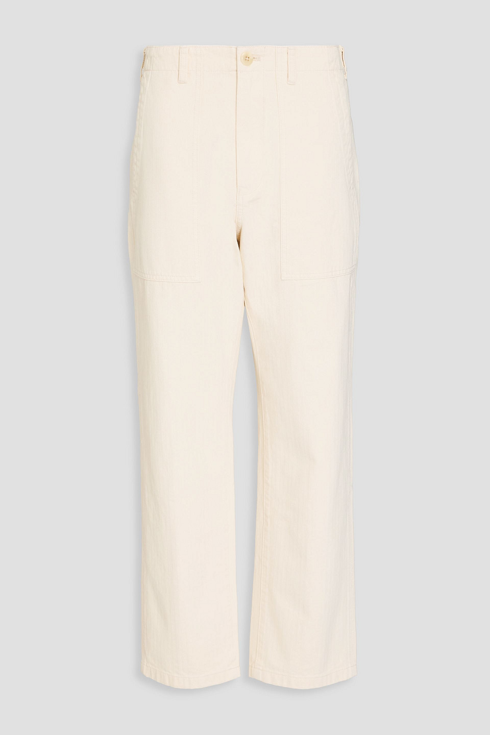 Alex Mill Neil Straight Leg Cotton & Linen Utility Pants In Ecru