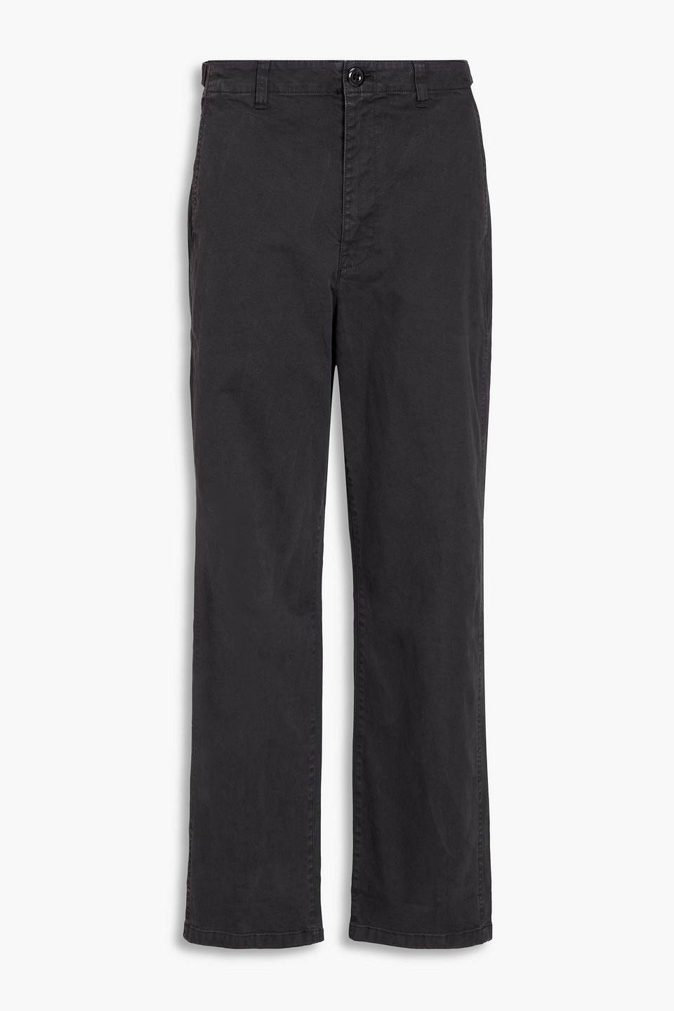 Alex Mill Nellie Cotton-blend Twill Straight-leg Trousers In Black