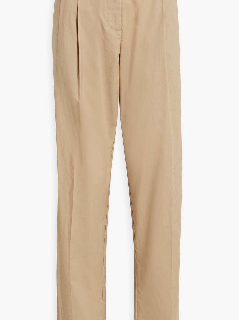 cotton-twill straight-leg pants