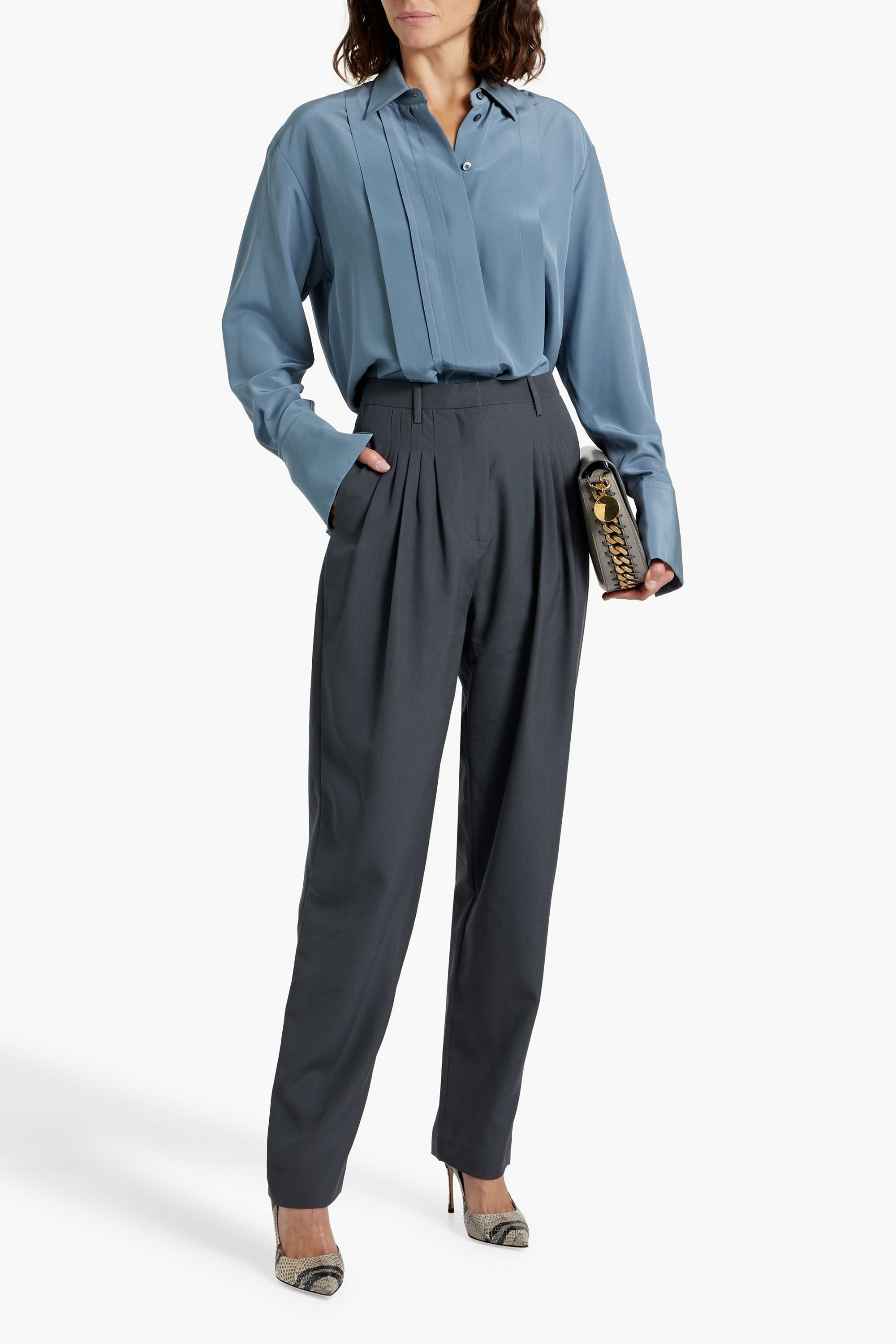 CO Pleated wool tapered pants