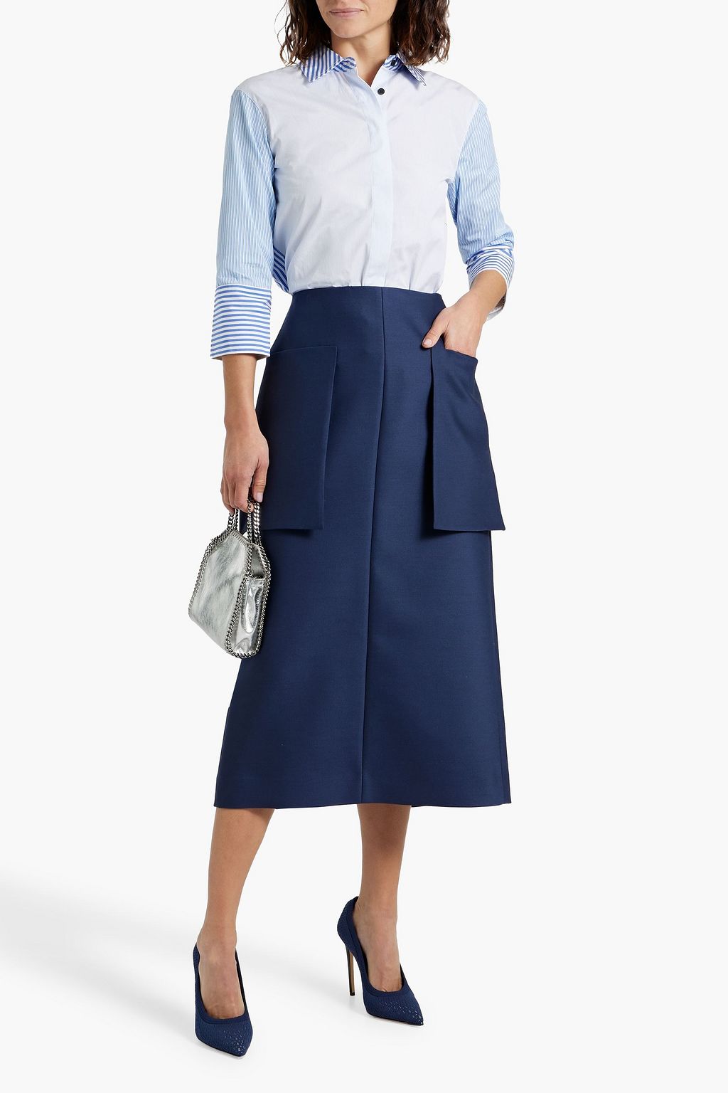 CO Striped cotton-poplin shirt