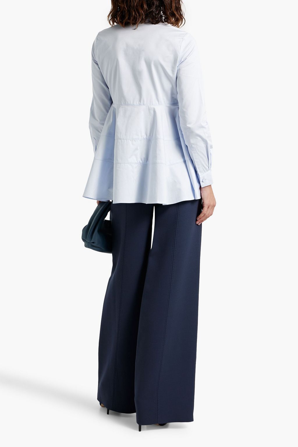 CO Fluted cotton-poplin shirt