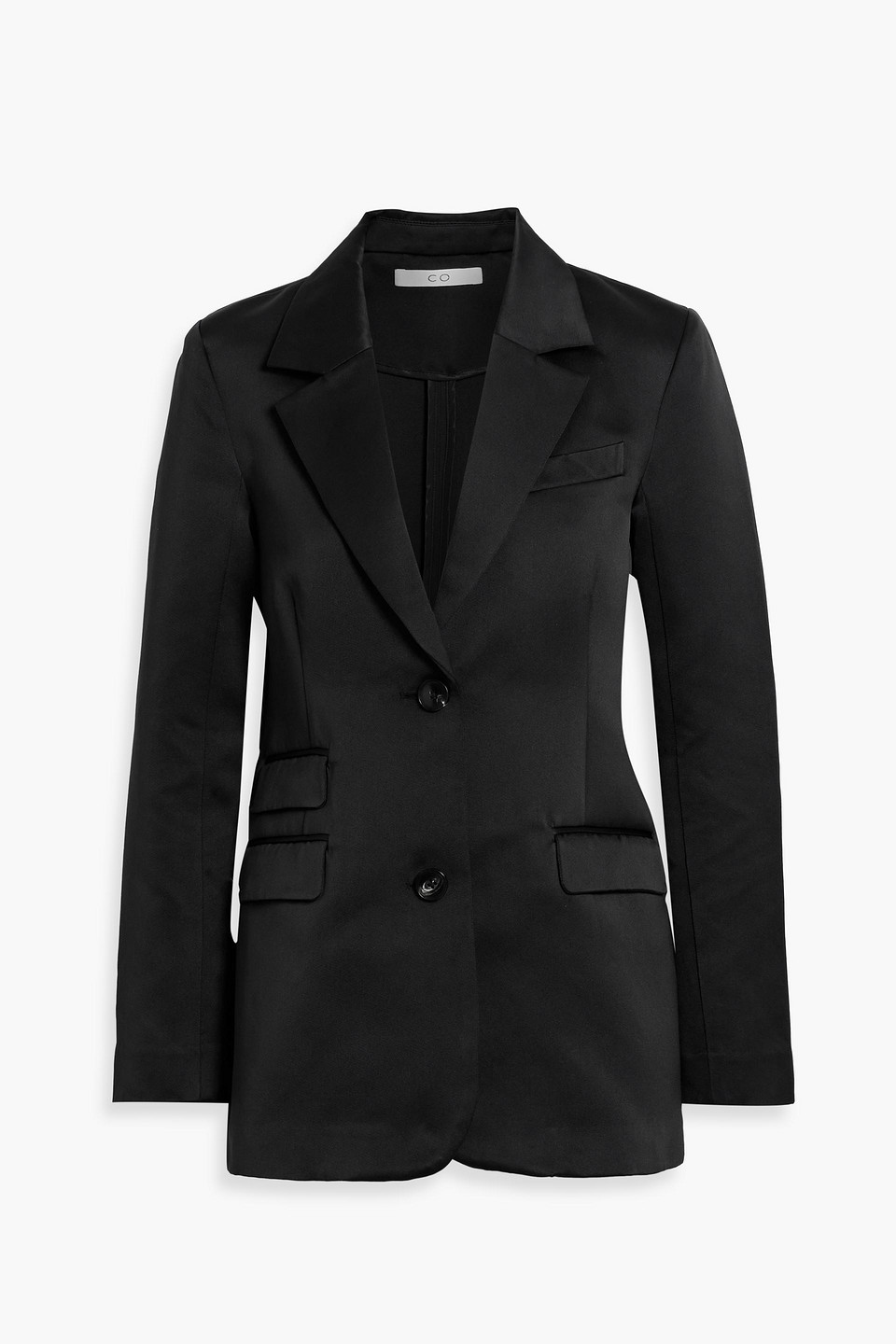 Co Satin Blazer In Black