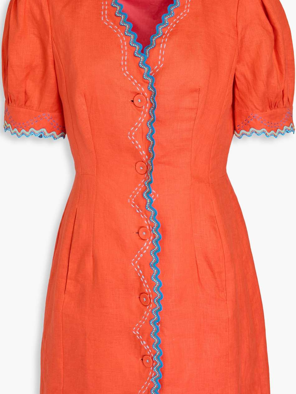 marlee embellished linen mini dress