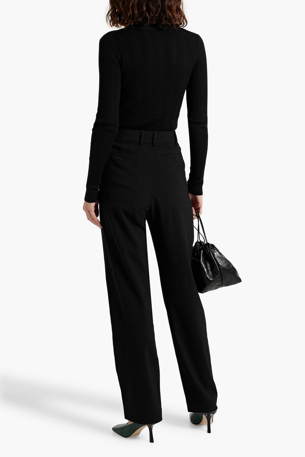 CO Wool-blend twill straight-leg pants