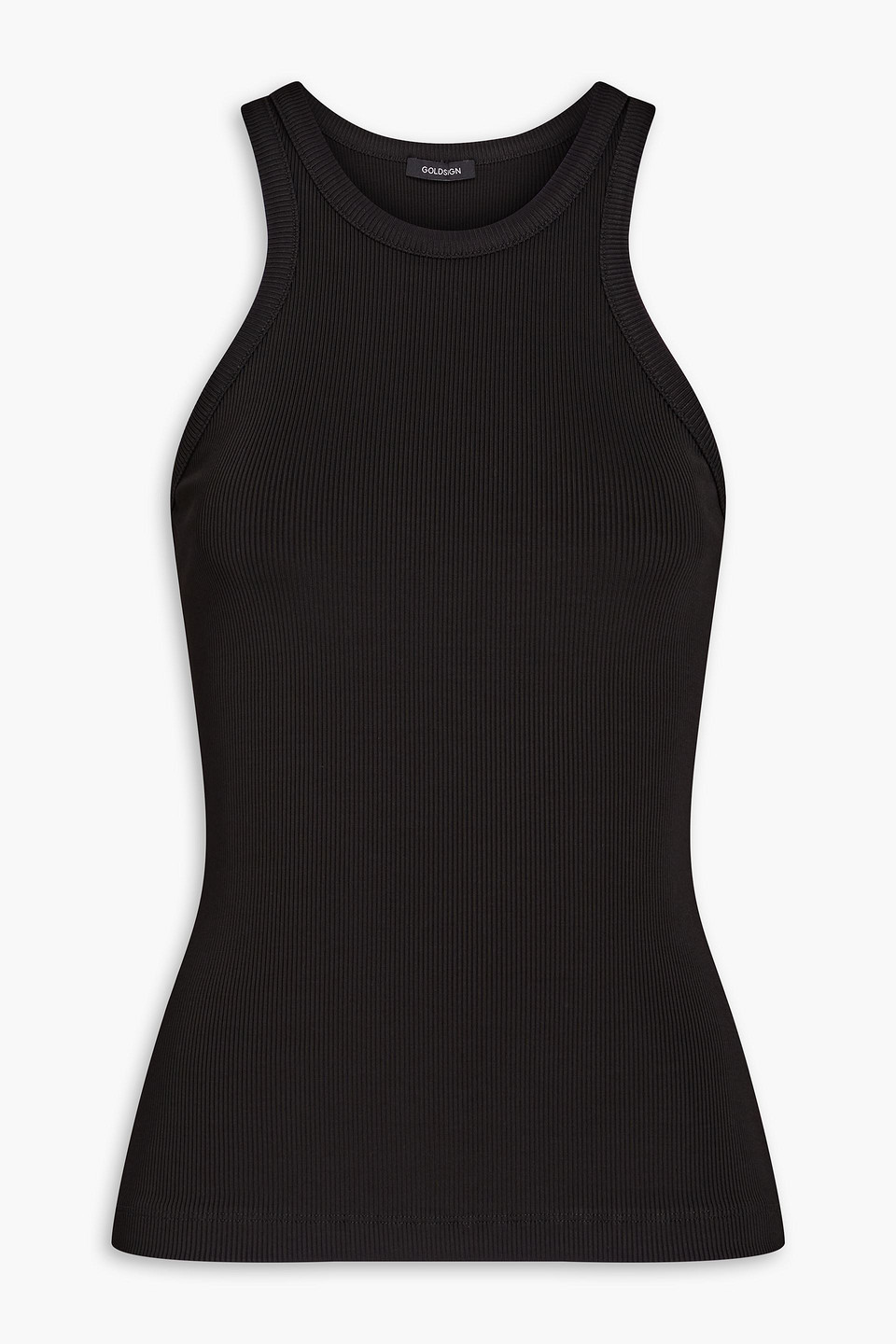 Goldsign Laurel Ribbed-jersey Tank In Black