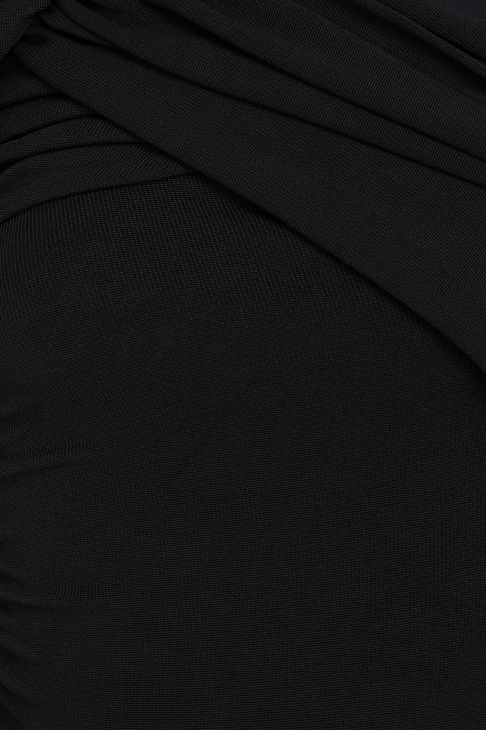 GOLDSIGN THE RIZA ONE-SHOULDER RUCHED STRETCH-KNIT BODYSUIT