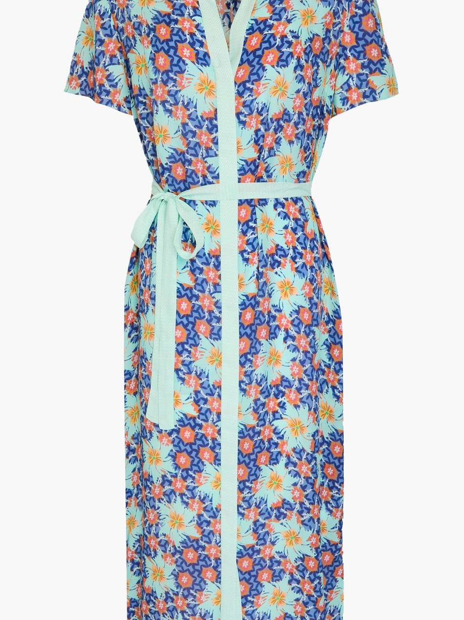 vicki printed crepe de chine midi dress