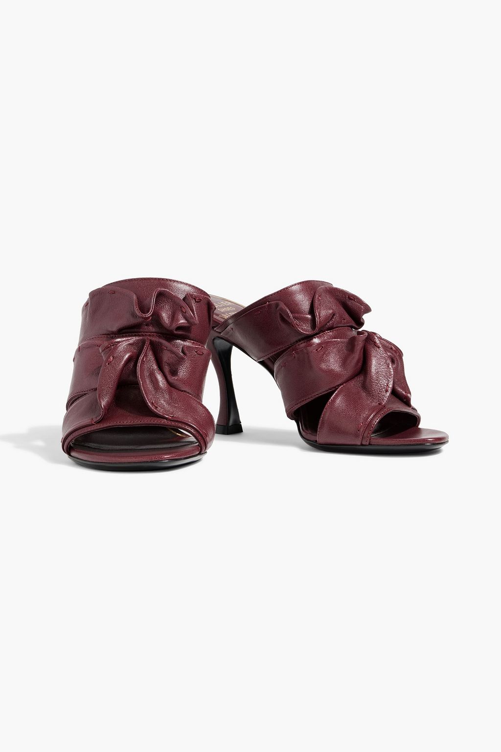 VALENTINO GARAVANI Ruffled leather mules