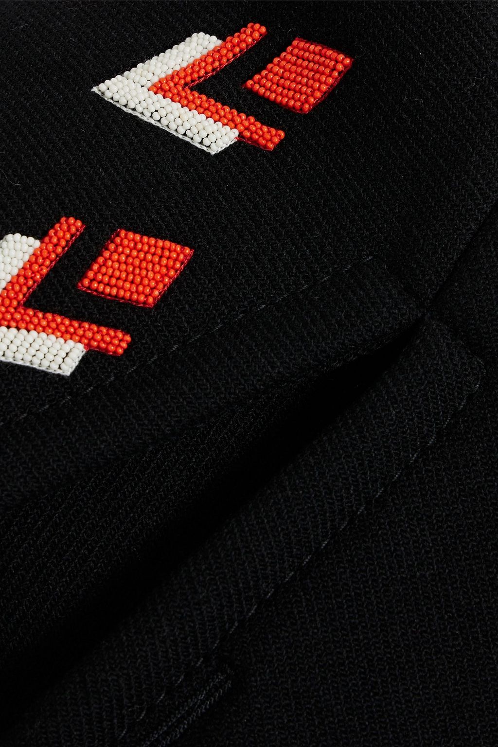 VALENTINO GARAVANI Bead-embellished wool coat