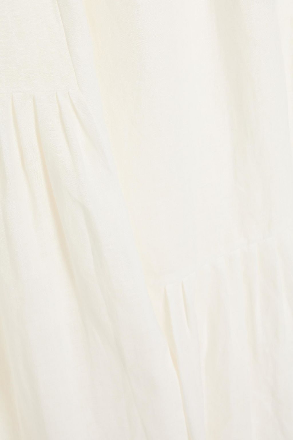 SALONI Yashi tiered linen maxi dress
