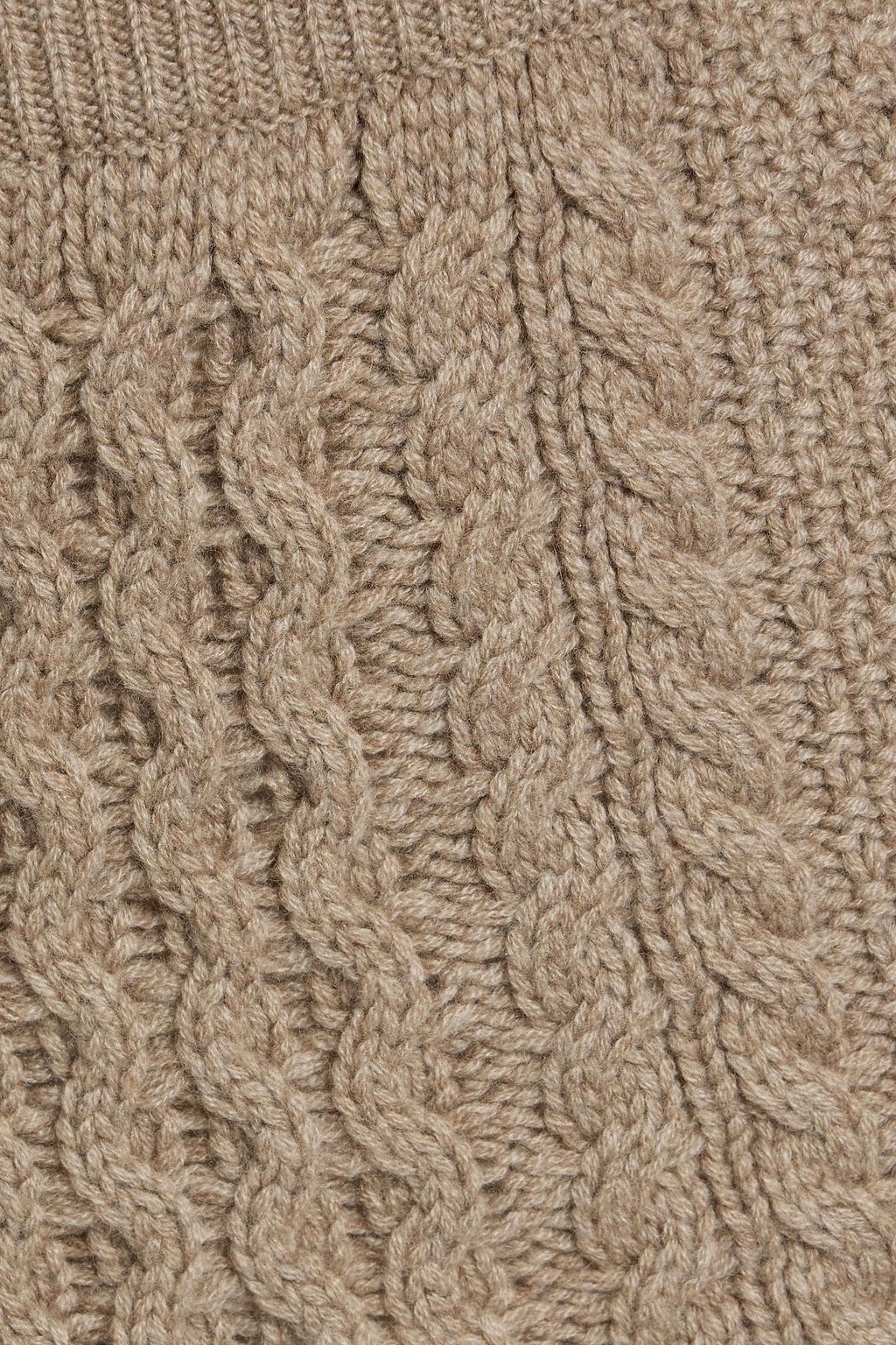 LISA YANG Estelle cable-knit cashmere mini skirt