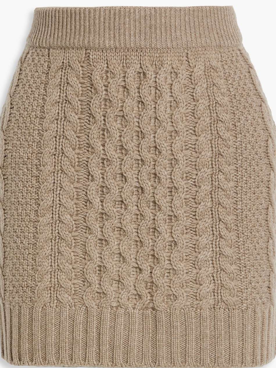 estelle cable-knit cashmere mini skirt