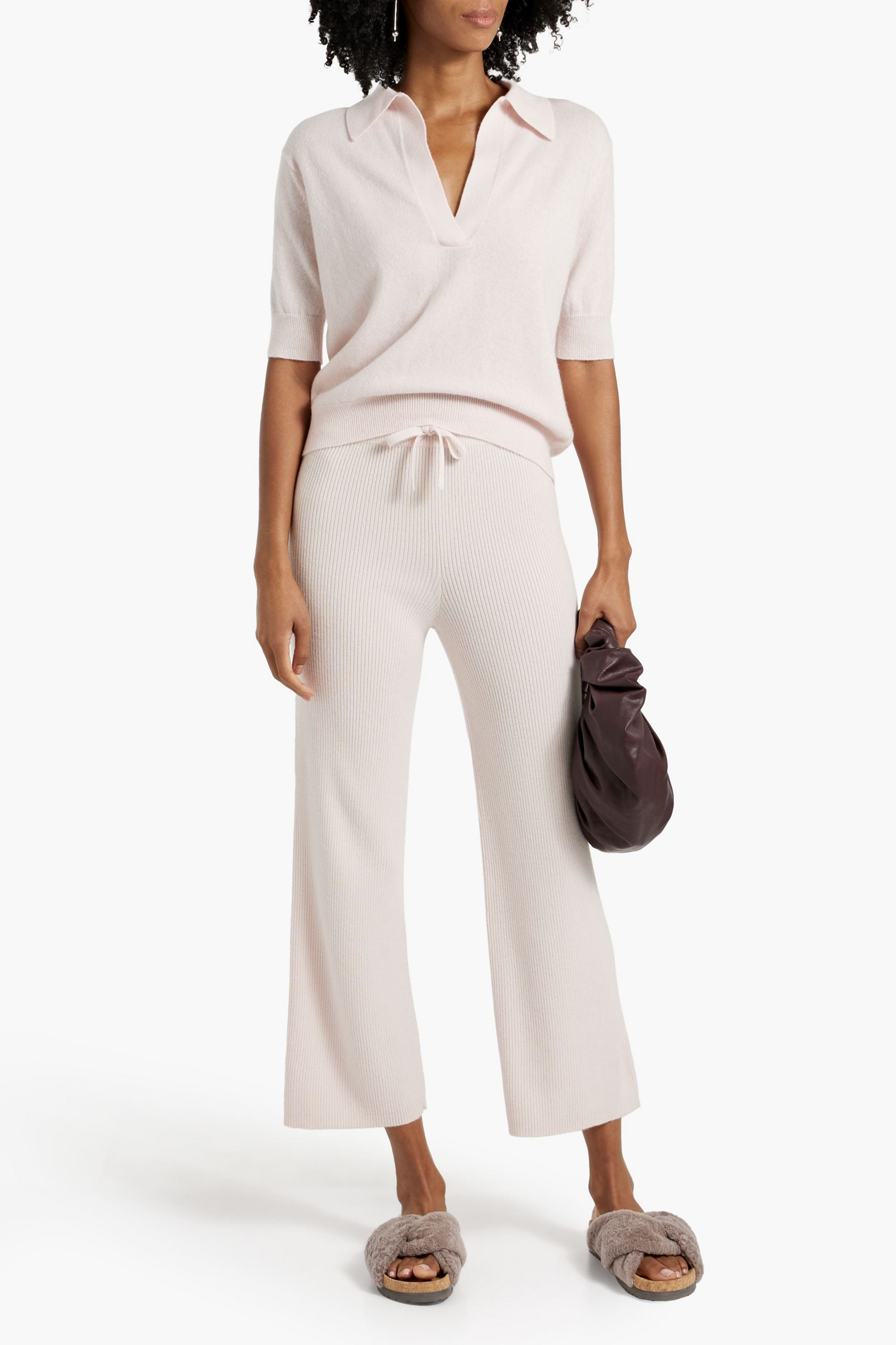 LISA YANG Heather cashmere straight-leg pants