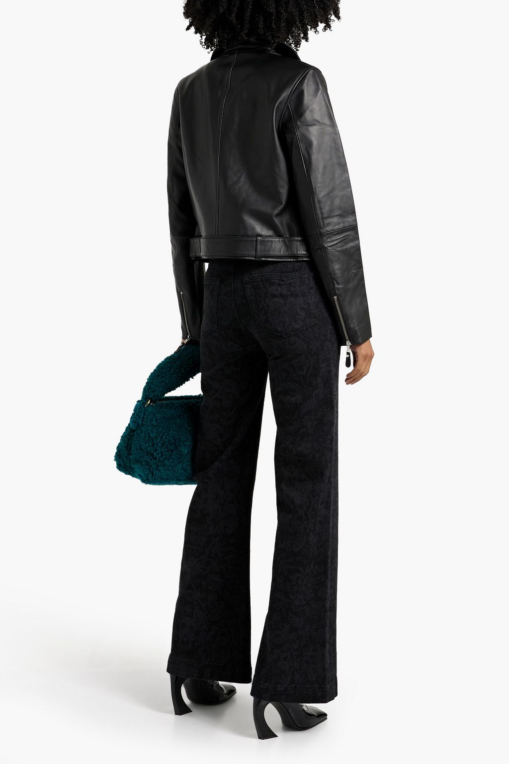 PAIGE Leenah printed high-rise wide-leg jeans