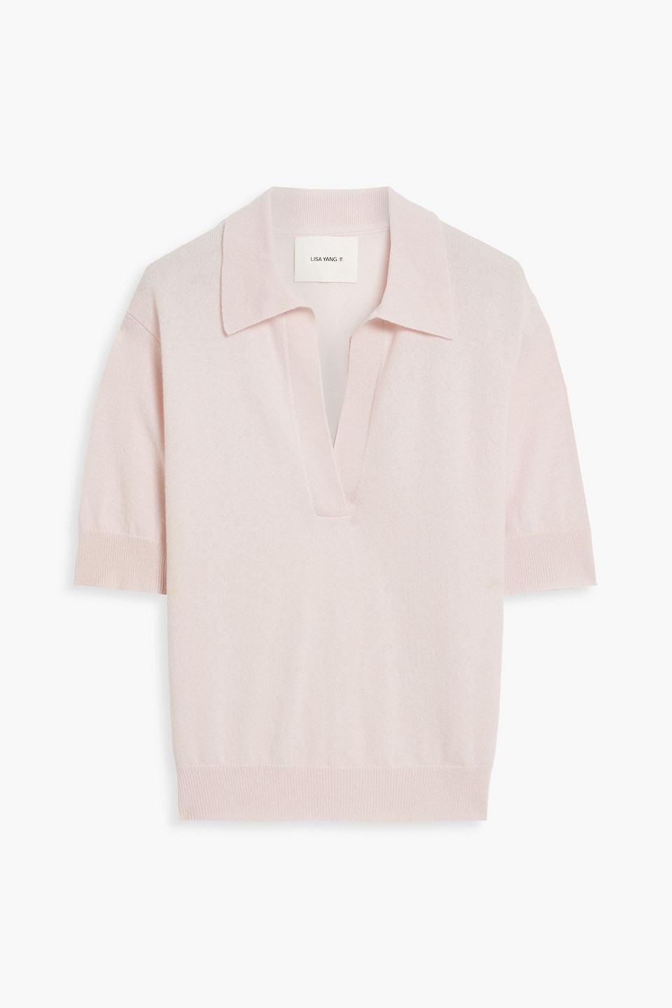 Lisa Yang Carina Cashmere Polo Sweater In Baby Pink