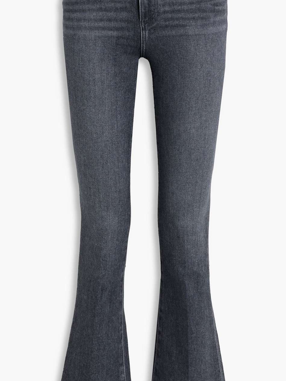 mid-rise flared jeans
