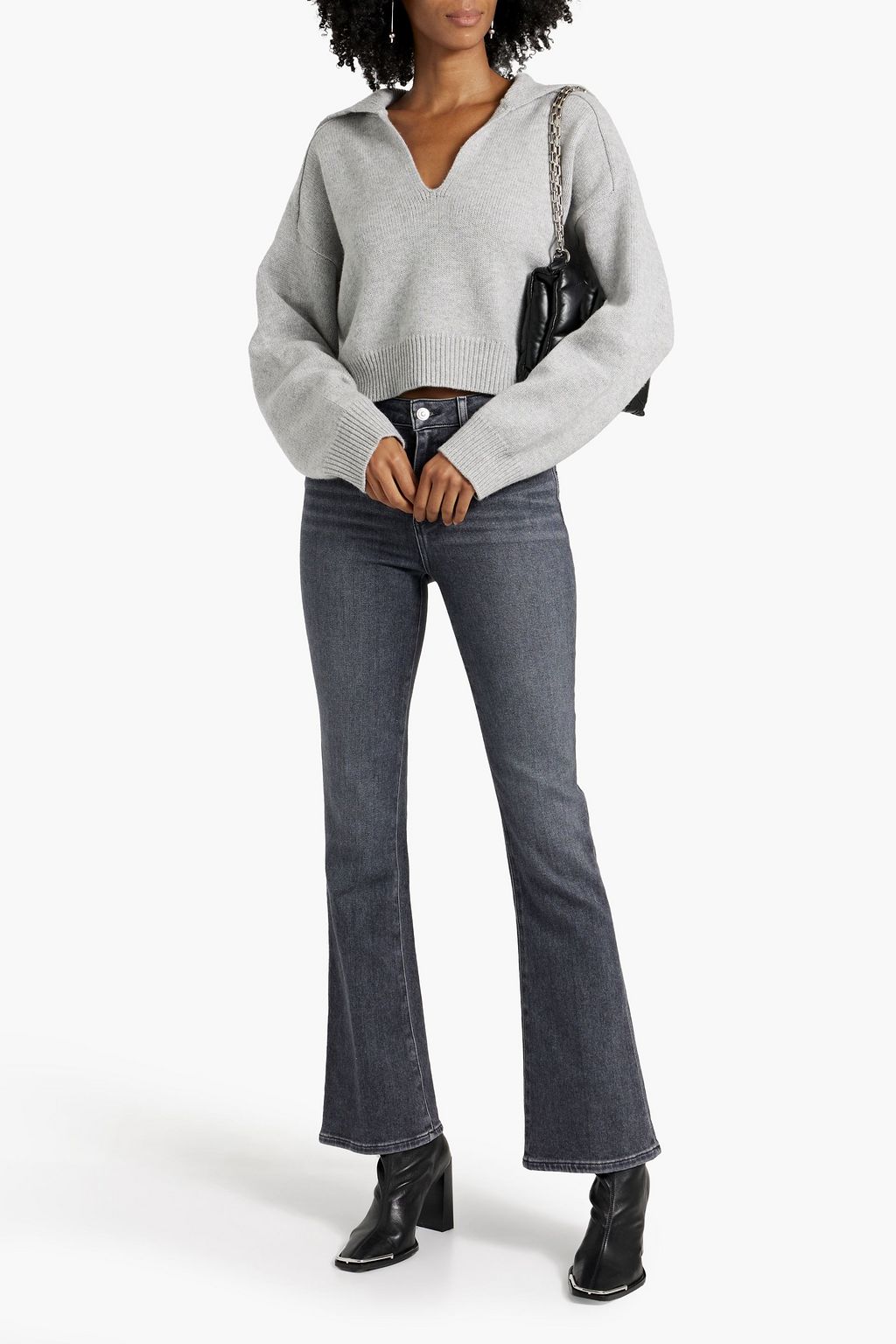 PAIGE Mid-rise flared jeans