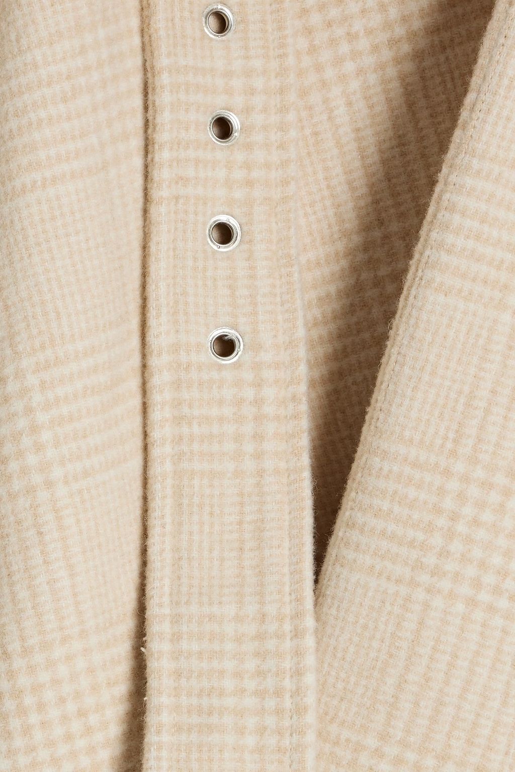 PAIGE Derenne belted Prince of Wales checked wool-blend coat